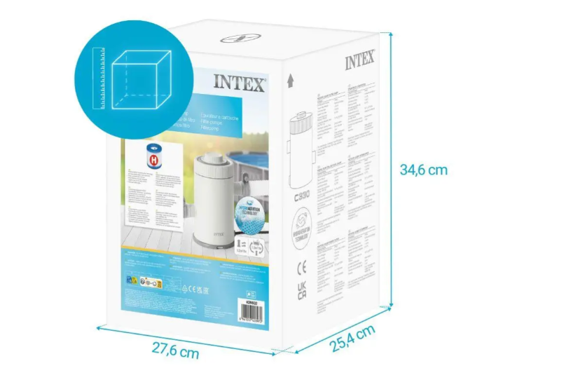 Картриджний фільтр-насос Intex 26602 продуктивність 1250 л/год, Картридж тип "Н" 26602 фото