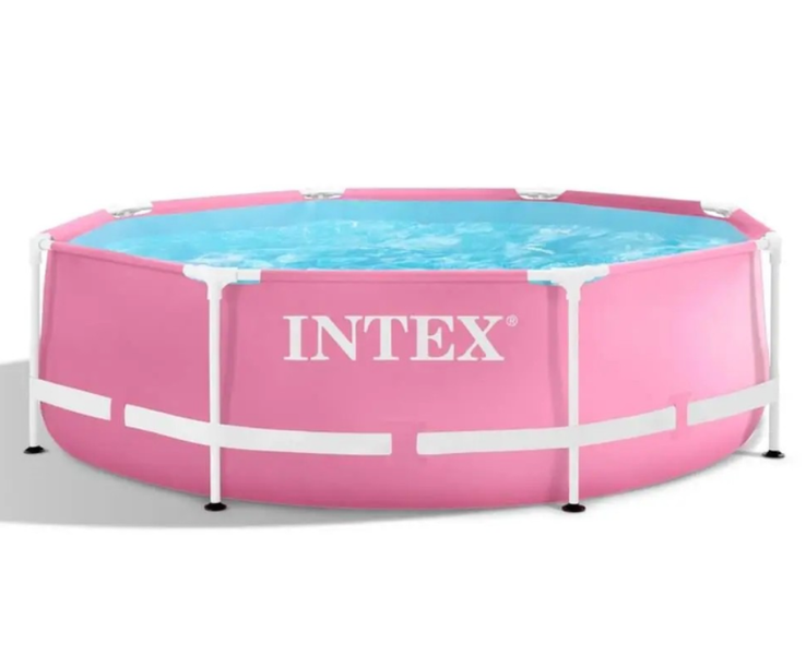 Каркасный бассейн Intex 28290 Metal Frame 244 х 76 см объем 2843 л Розовый 28290 фото