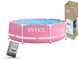 Каркасный бассейн Intex 28290 Metal Frame 244 х 76 см объем 2843 л Розовый 28290 фото 8