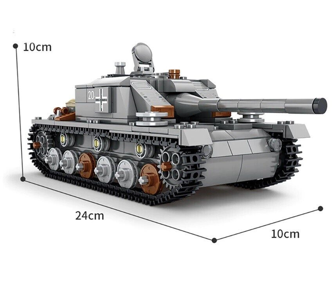 Конструктор Kazi 82048 "Танк", 518 деталей, підсвічування, 2 фігурки військових 82048 фото