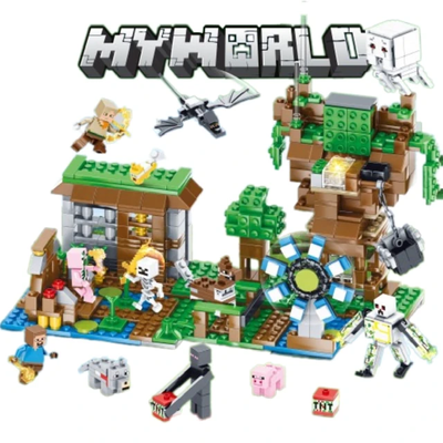 Конструктор Minecraft водяний млин My ​​World LB 1138 (653 деталі, 12 фігурок) LB 1138 фото