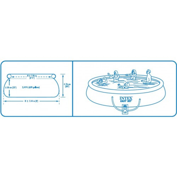 Семейный бассейн интекс 28110 быстрый монтаж 244x76 см 28110 фото