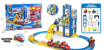 Набір база Щенячий патруль (PAW patrol) Майданчик та залізниця, поїзд та 6 героїв 1019 фото