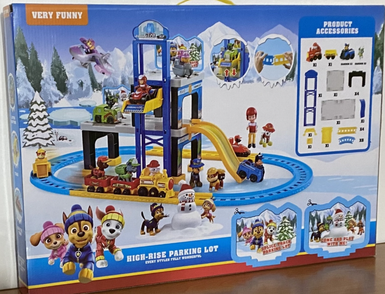 Набір база Щенячий патруль (PAW patrol) Майданчик та залізниця, поїзд та 6 героїв 1019 фото